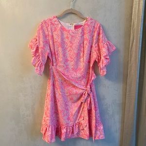 Worn once Beautiful Pink Wrap Lily Pulitzer Dress